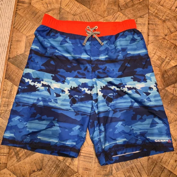 Lot Of 2 Gerry Boys Swim Trunks 18/20 XL Like New EUC Spring Upf 50+ Sun Spring - Picture 2 of 12